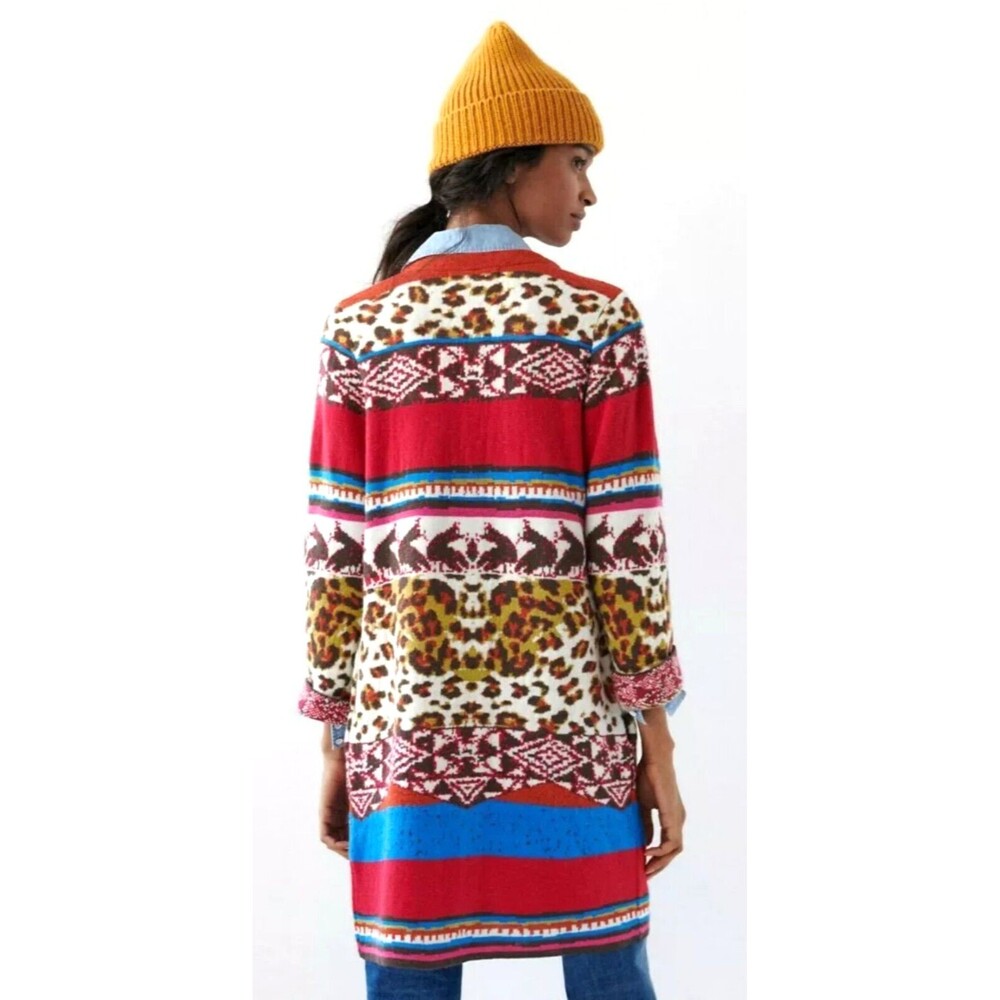 Anthropologie ALDOMARTINS Mariana Cardigan Sweater XS Colorful Wool Blend Knit - Picture 9 of 11